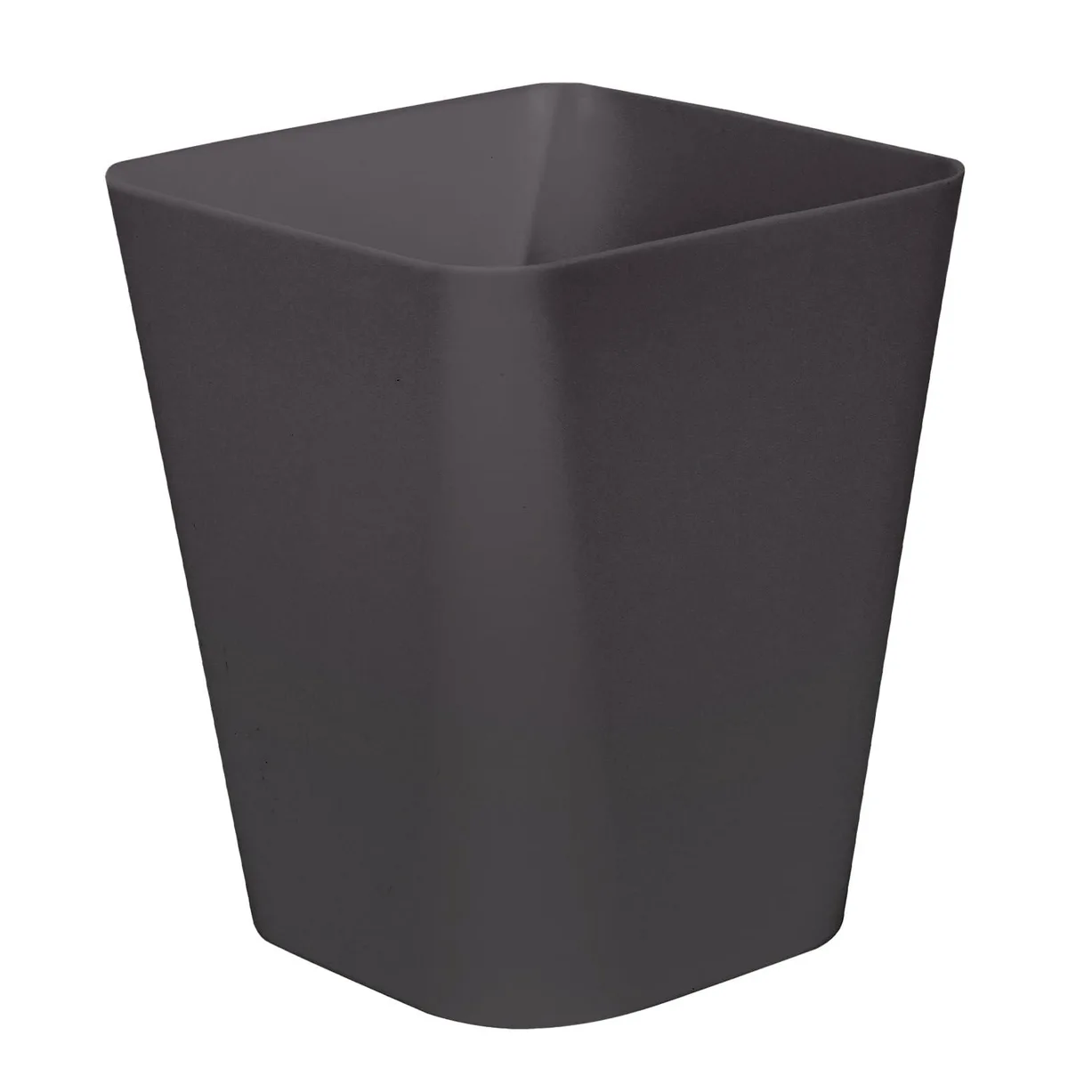 Twelve coffee-coloured plastic waste bins, each 10 by 7.8 by 6.5 inches, 1.8 gallon capacity