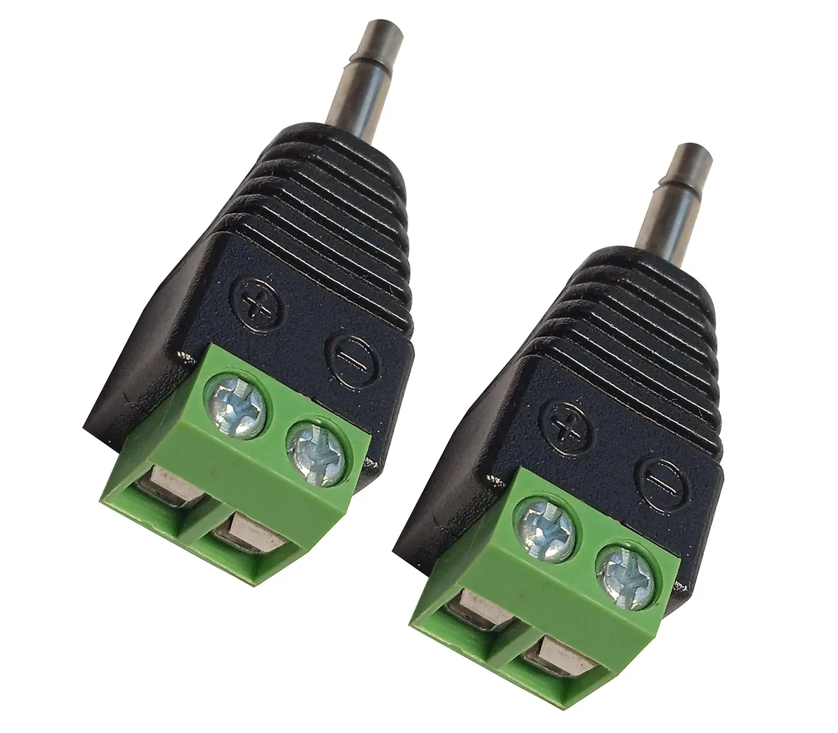 BUCIER BUCIER 3.5mm TS Mono Male to 2 Pin Screw Terminal Female Adapter 2 Pack — product photo