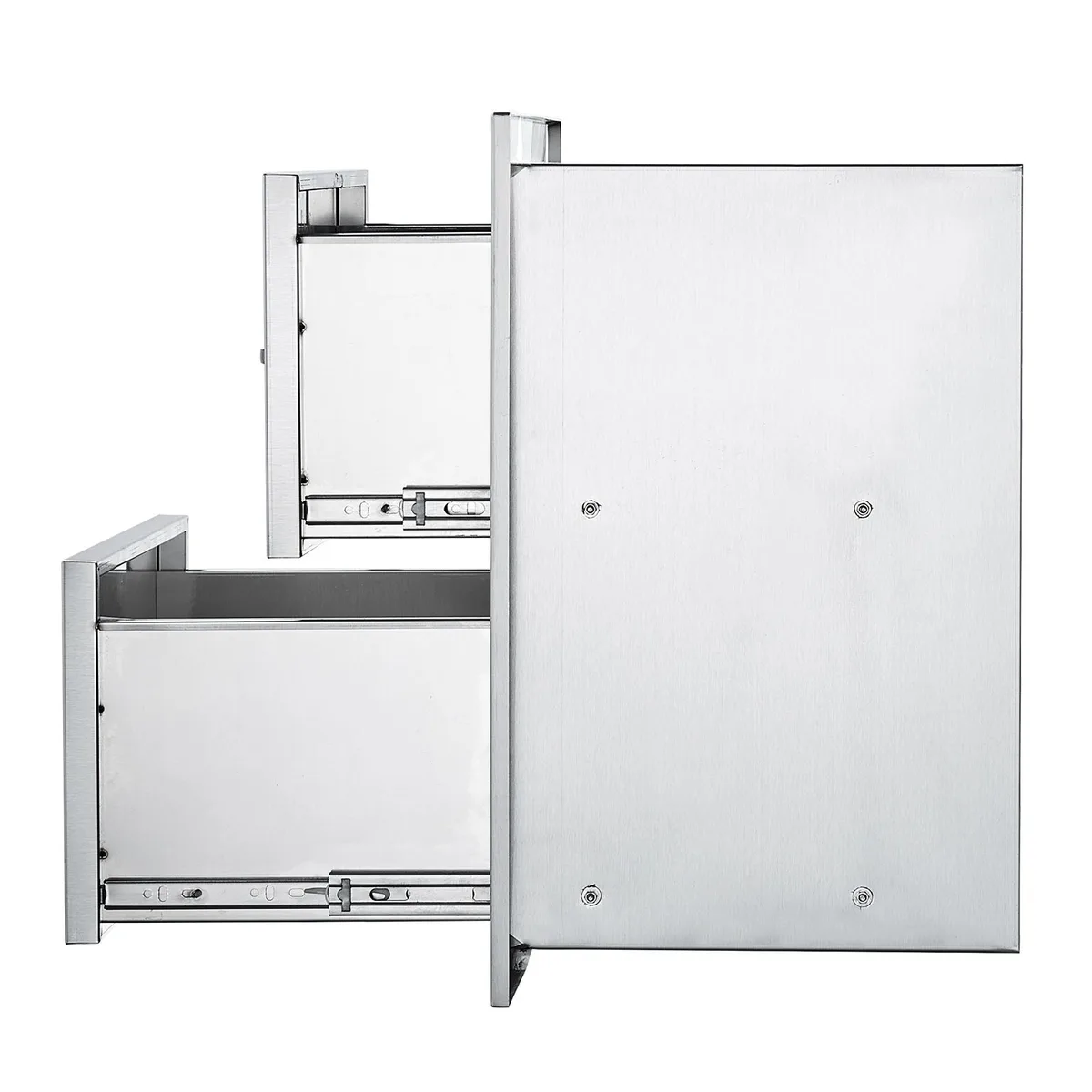 VEVOR VEVOR Outdoor Kitchen Drawers 17.8"W x 20.2"H x 12.2"D Stainless Steel 2-Tier Flush Mount Grill Accessory — product photo