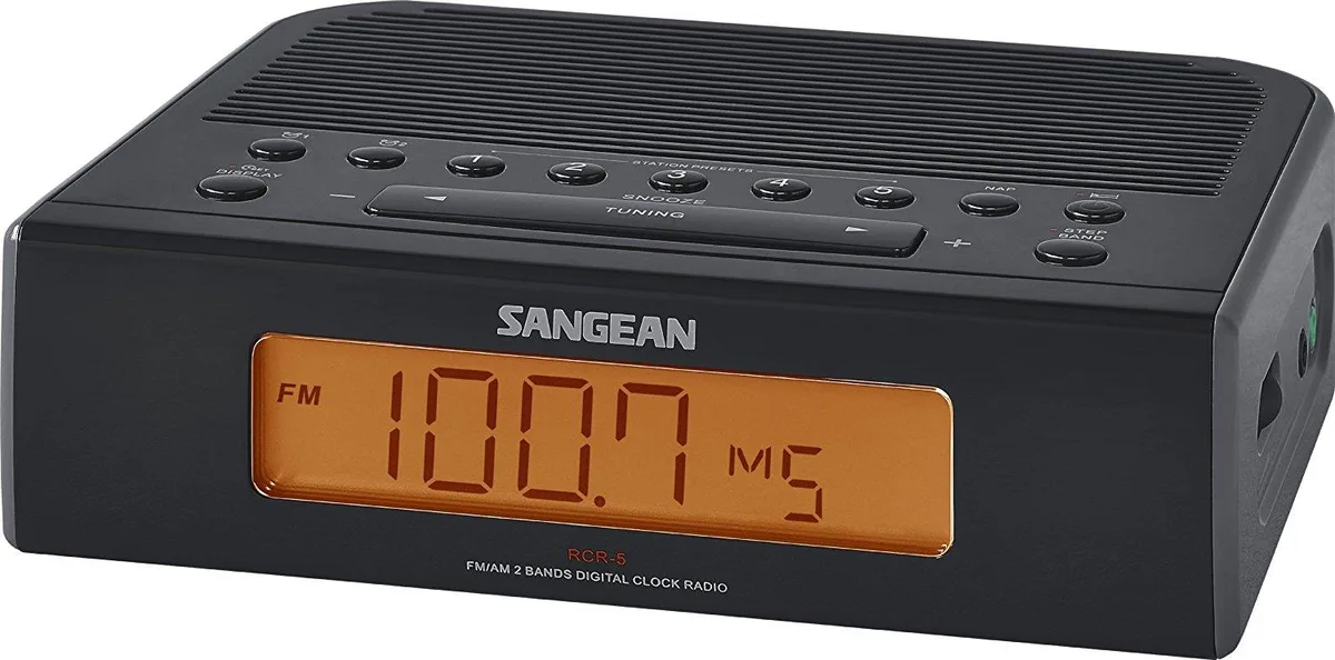 Sangean Sangean RCR-5BK AM FM Digital Clock Radio Black — product photo