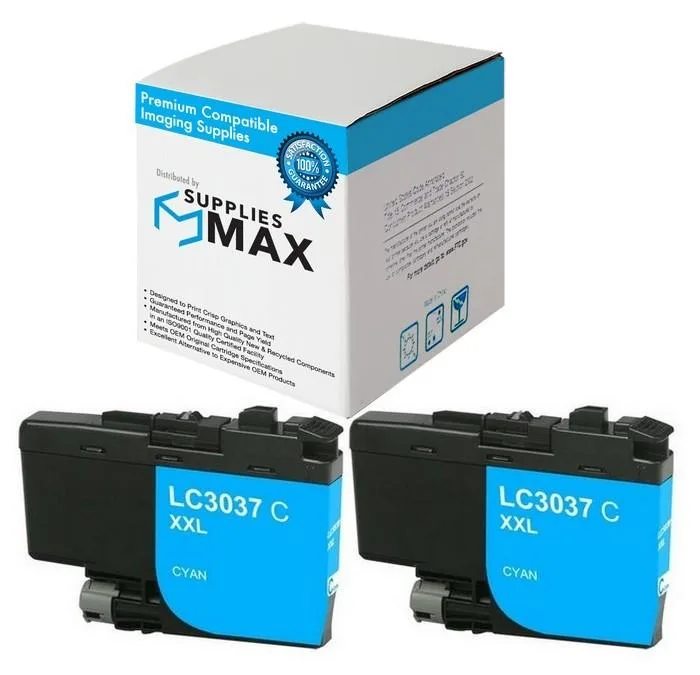 SuppliesMax SuppliesMax LC-3037C Cyan Inkjet 2-Pack 1500 Pages — product photo