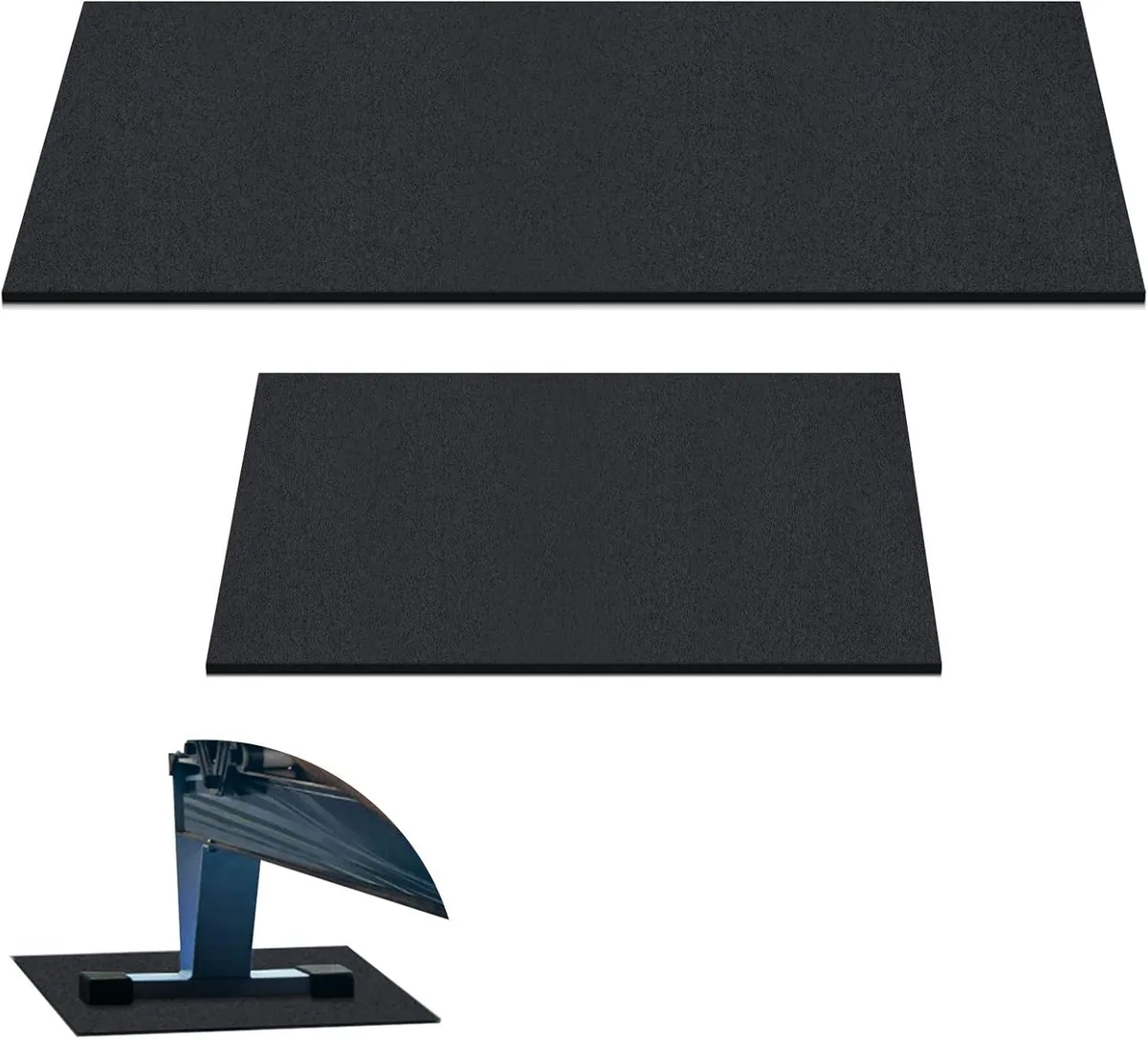 TAURKENAM TAURKENAM 2-Piece Rower Mat for Concept 2 Model D, Black — product photo