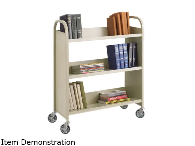 Safco Products Safco Products SAF5358SA Steel Book Cart 36w 14d 43h Sand office furniture — product photo