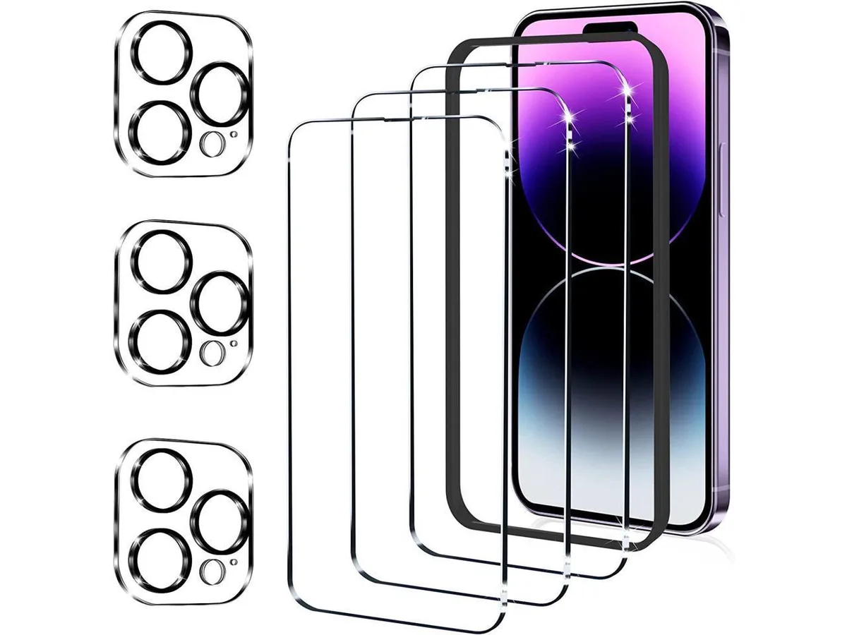 BONAEVER BONAEVER iPhone 14 Pro 6.1 Inch Screen Protector 3+3 Pack — product photo