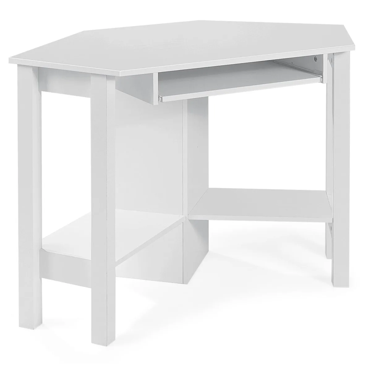 SlickBlue SlickBlue Corner Desk with Drawer 48" x 24" White — product photo