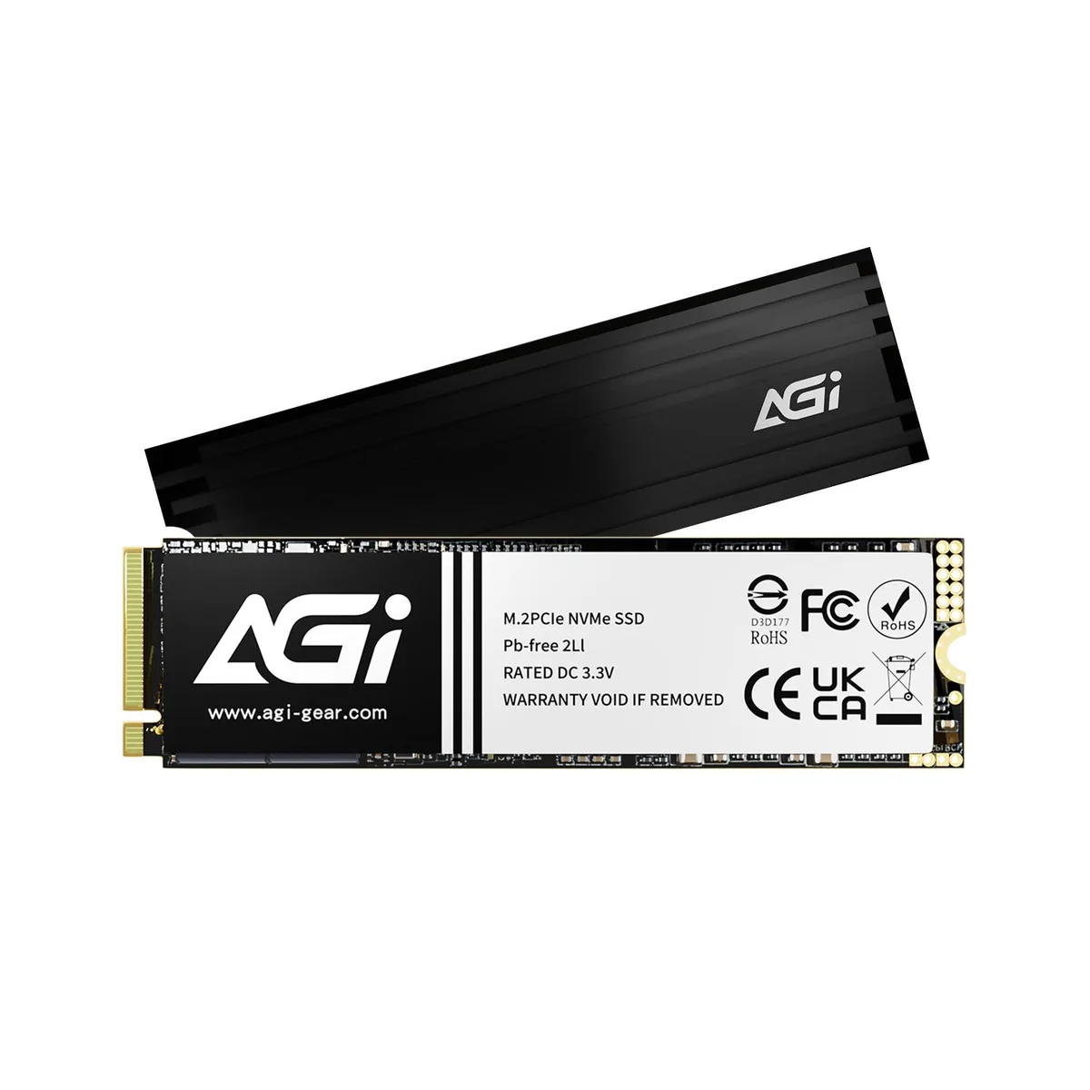 AGI AGI AI828 1TB internal SSD PCIe 4.0 x4 heatsink — product photo