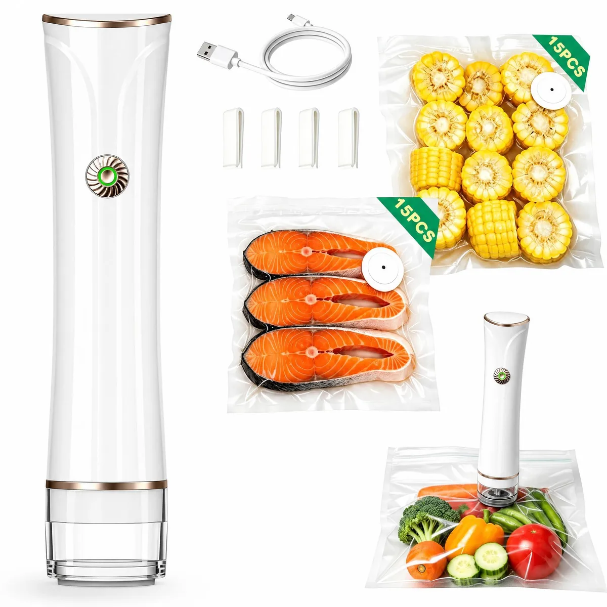  FoodSaver ZenithCrafters Food Vacuum Sealer Clear 20 Bags — product photo