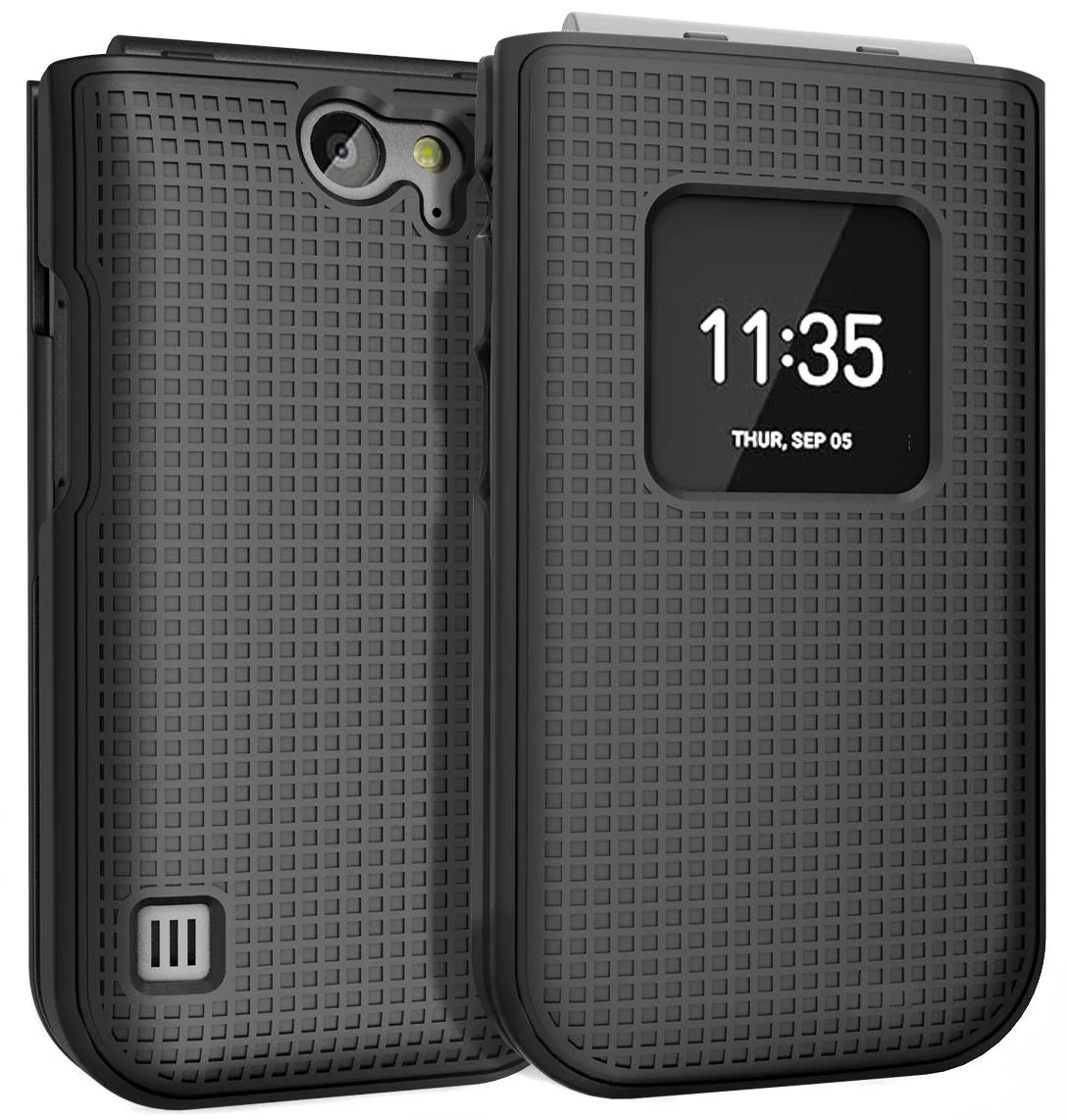 Nakedcellphone Nakedcellphone Grid Case Snap-On Cover for Verizon Nokia 2720 V (TA-1295) Black — product photo
