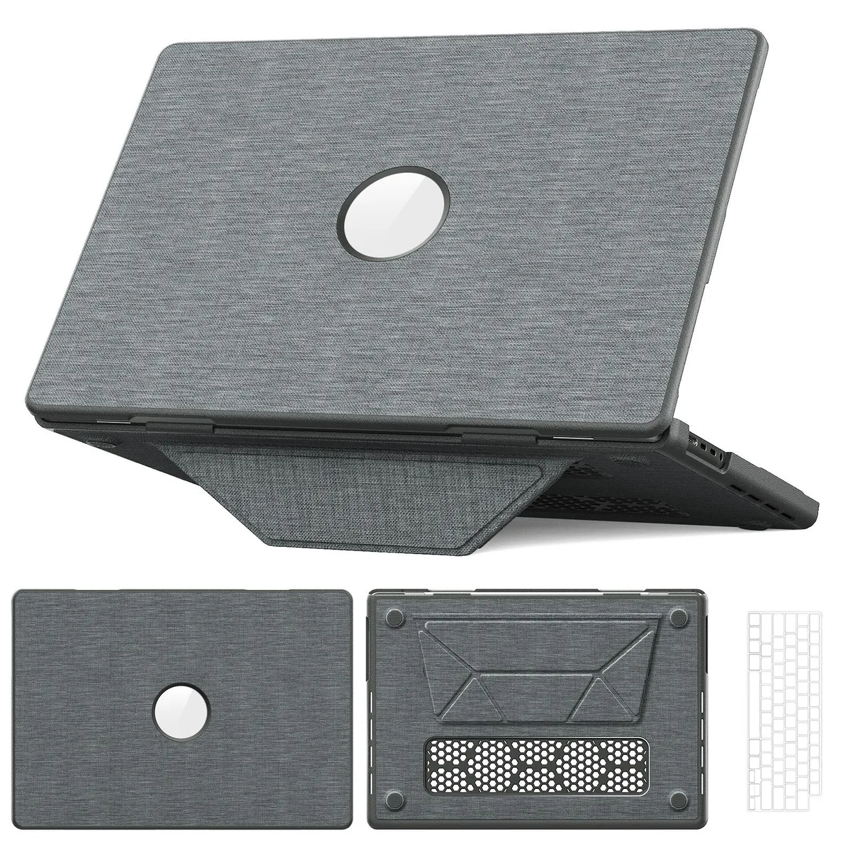 Werleo Werleo MacBook Pro 16 2021-2025 Fabric Case with Kickstand Grey — product photo