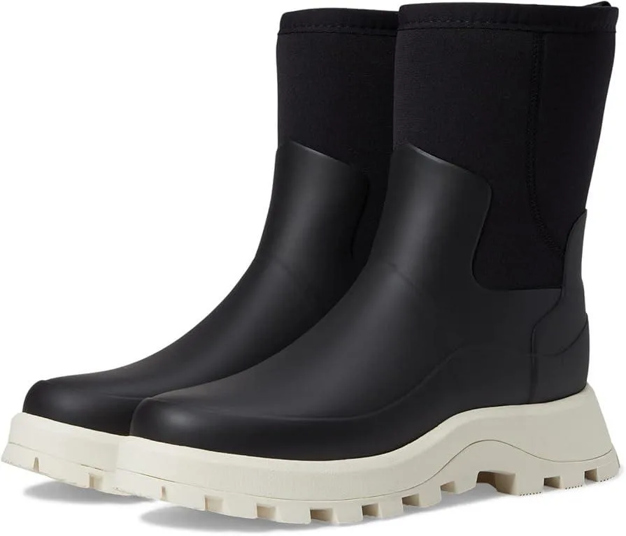 Hunter Hunter City Explorer Short Neoprene Boots Black/Shaded White Size 6 — product photo