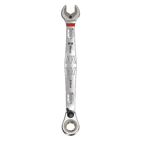Wera 12-point ratcheting wrench, 3/8 inch, nickel-chrome finish
