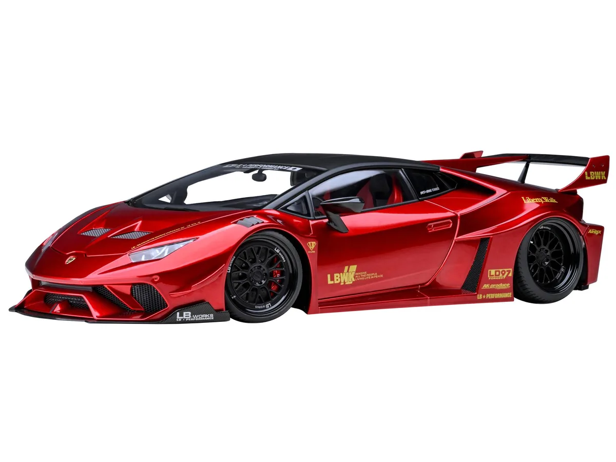 Autoart Autoart Lamborghini Huracan GT LB-Silhouette Works Hyper Red Metallic Black Top 1/18 hobby collectible — product photo