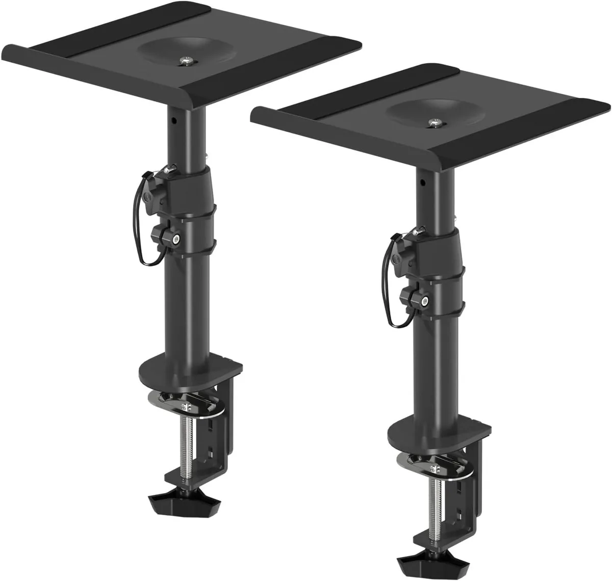 BFKK BFKK Clamp-on Speaker Stand Desk Mount Set, 2 Pack, Black, 9.6 x 8.8 inch Trays — product photo