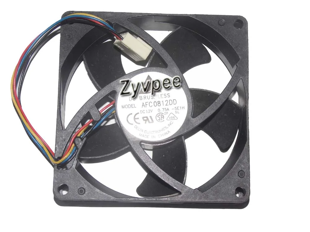 Zyvpee Zyvpee AFC0812DD 5E1H FHS-A8020B-S444 80*20mm 12V .75A 4 Wire Case Fan — product photo