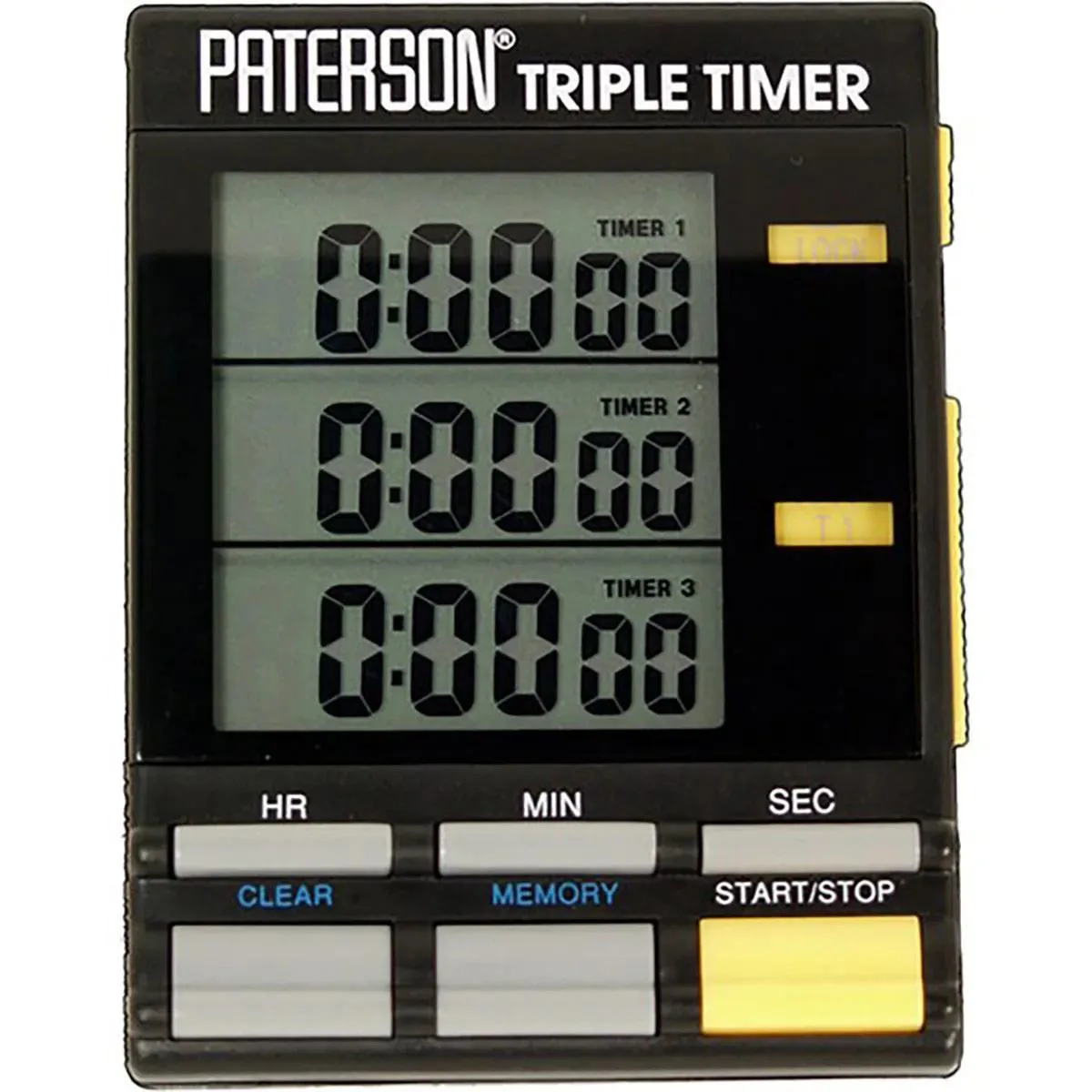 Small rectangular digital timer with LCD display and buttons