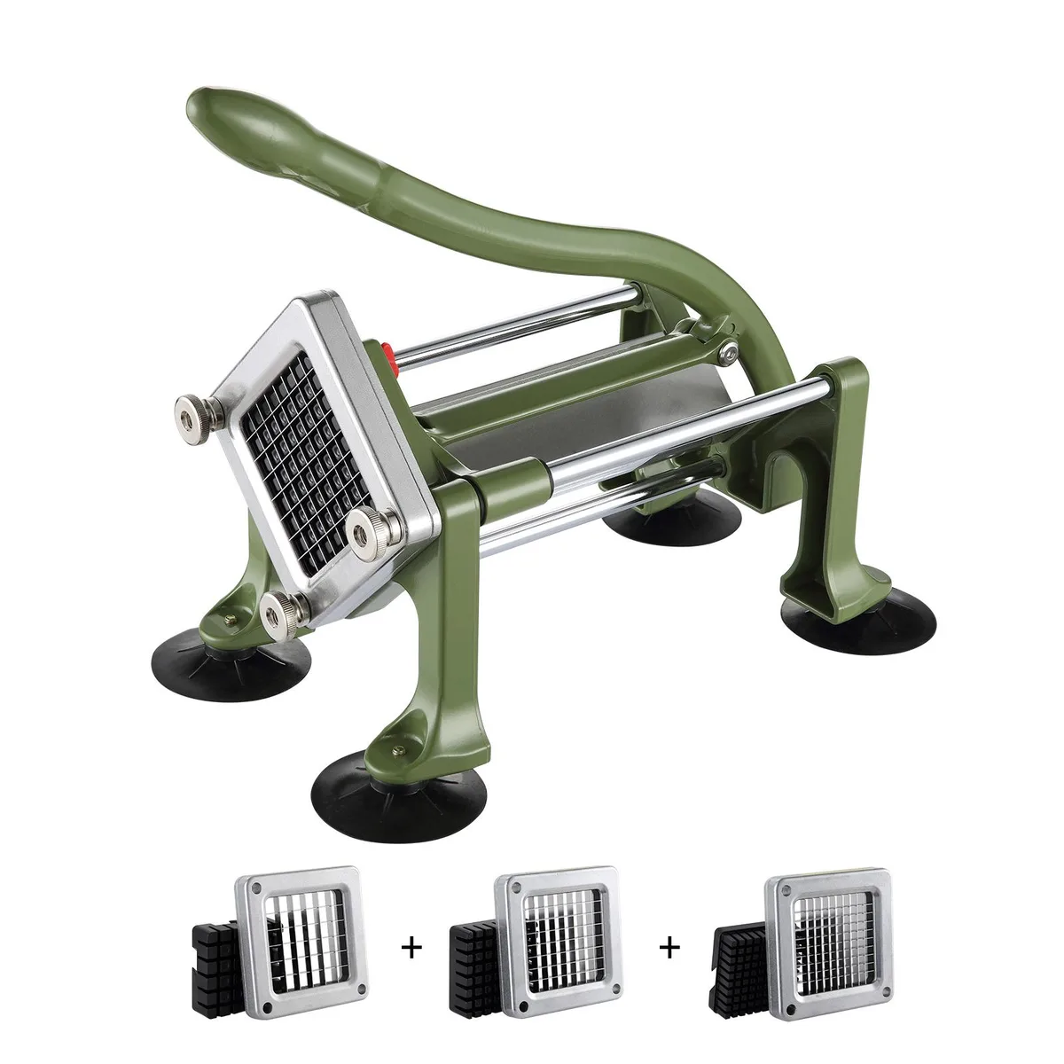 VEVOR VEVOR French Fry Cutter Green 1/2" 3/8" 1/4" Blades — product photo