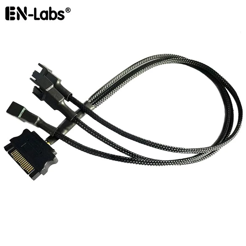EN-Labs EN-Labs SATATX4-1X310IN SATA to 3×TX4 fan splitter cable 10 in black — product photo