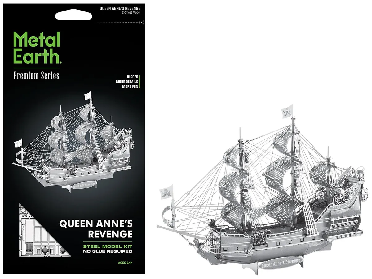 Metal Earth Metal Earth Queen Anne's Revenge Ship Challenging Difficulty Steel Model Kit hobby collectible — product photo