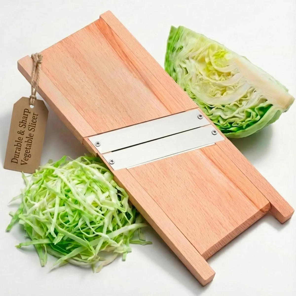  Wooden Cabbage Shredder 11.8x5.1 in — product photo