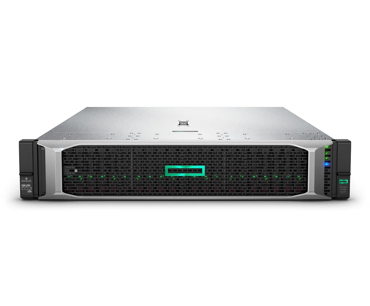 HPE HPE ProLiant DL380 Gen10 rack server P69753-005 1× Xeon Silver 4210R 64GB 2×480GB SATA SSD — product photo