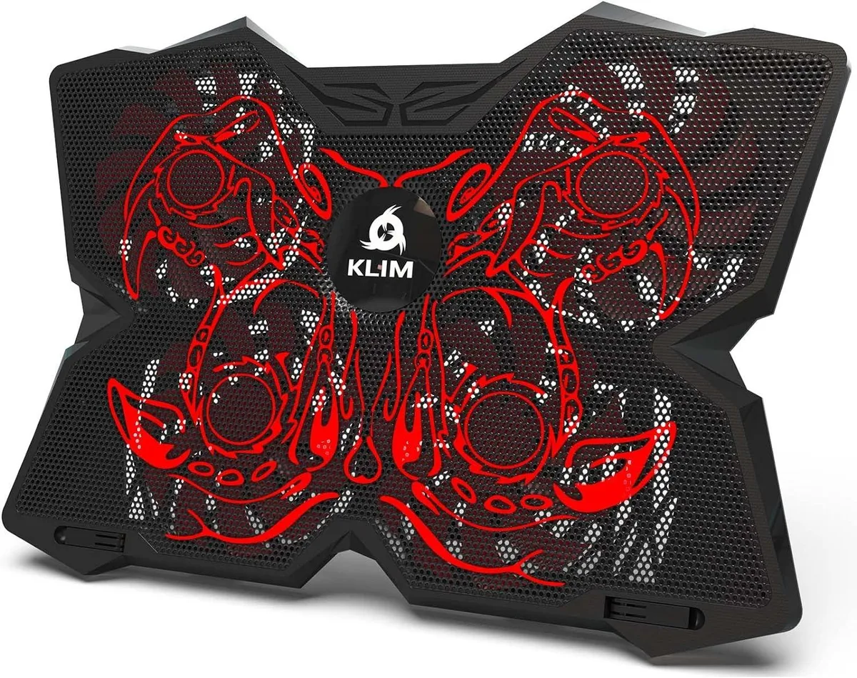 PISKEKAT PISKEKAT KLIM Wind Laptop Cooling Pad 4 Fans 1200 RPM 2 USB Ports Cobra Red — product photo
