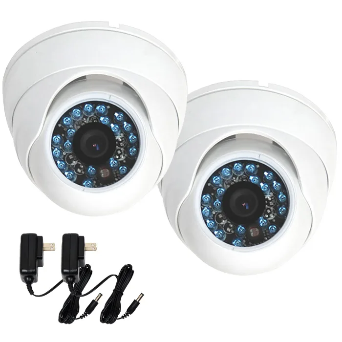 VideoSecu VideoSecu VD21WK2-N1 2 Pack 480TVL Dome CCTV Camera Kit — product photo