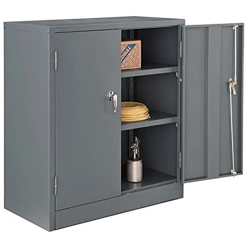 Global Industrial Global Industrial Unassembled Counter Height Cabinet 36x18x42 Gray accessory — product photo