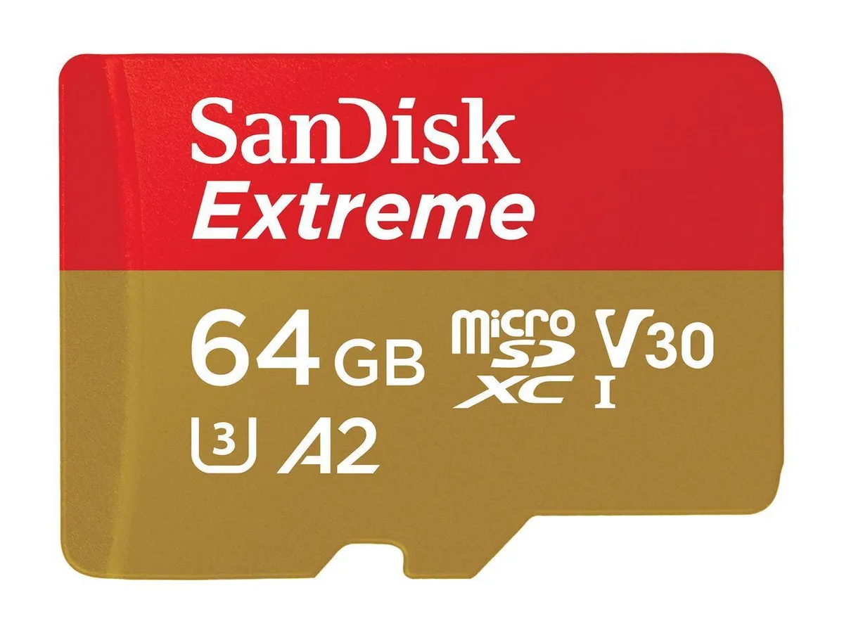 SanDisk SanDisk Extreme 64GB microSDXC UHS-I U3 A2 with Adapter 160MB/s — product photo