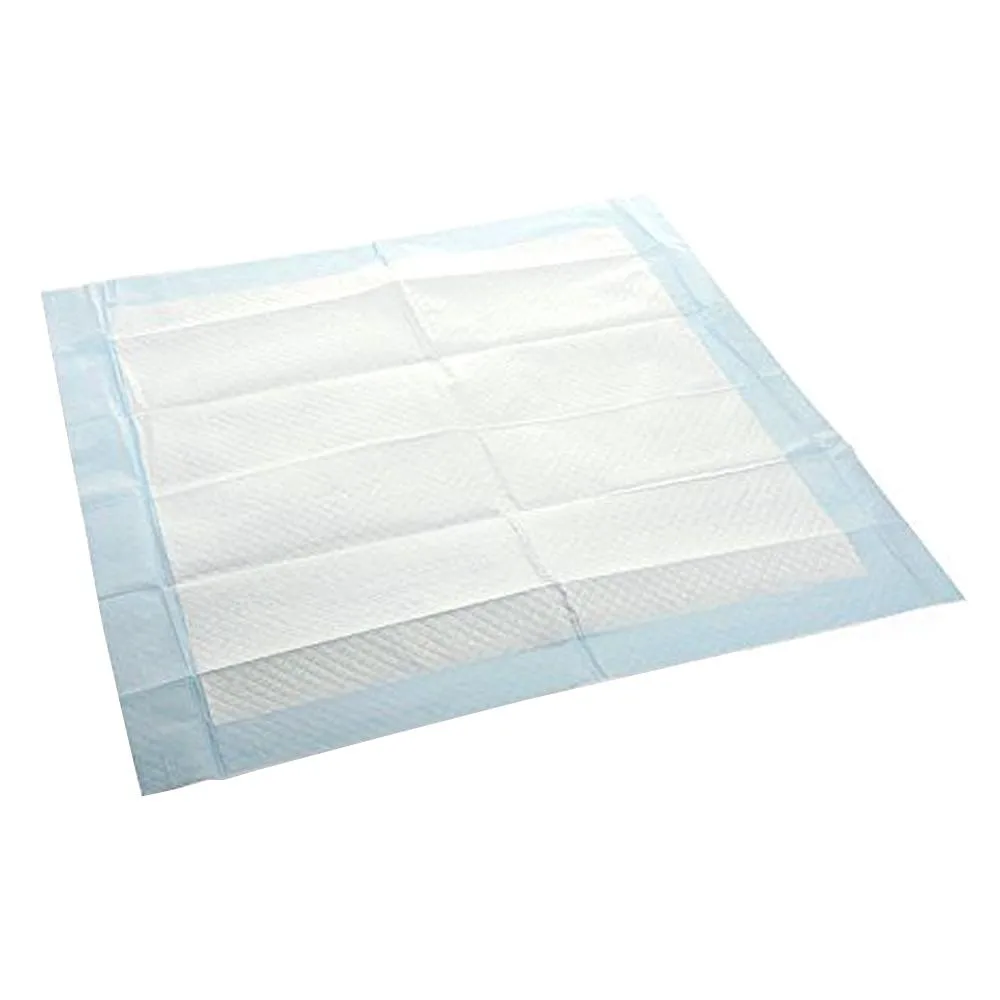 Rectangular blue polypropylene pad with quilted surface, 16.5 by 23.5 inches