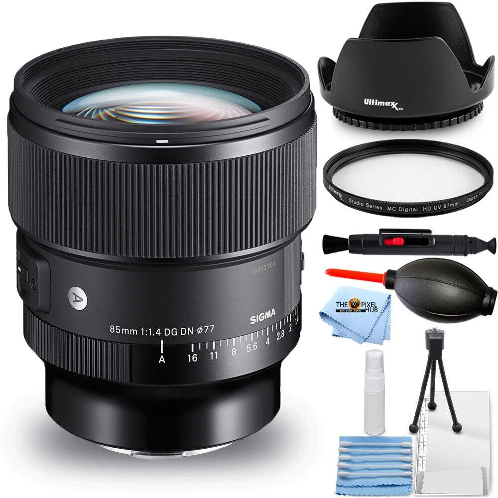 SIGMA SIGMA 85mm f/1.4 DG DN Art Sony E 322965 7PC Bundle camera lens — product photo