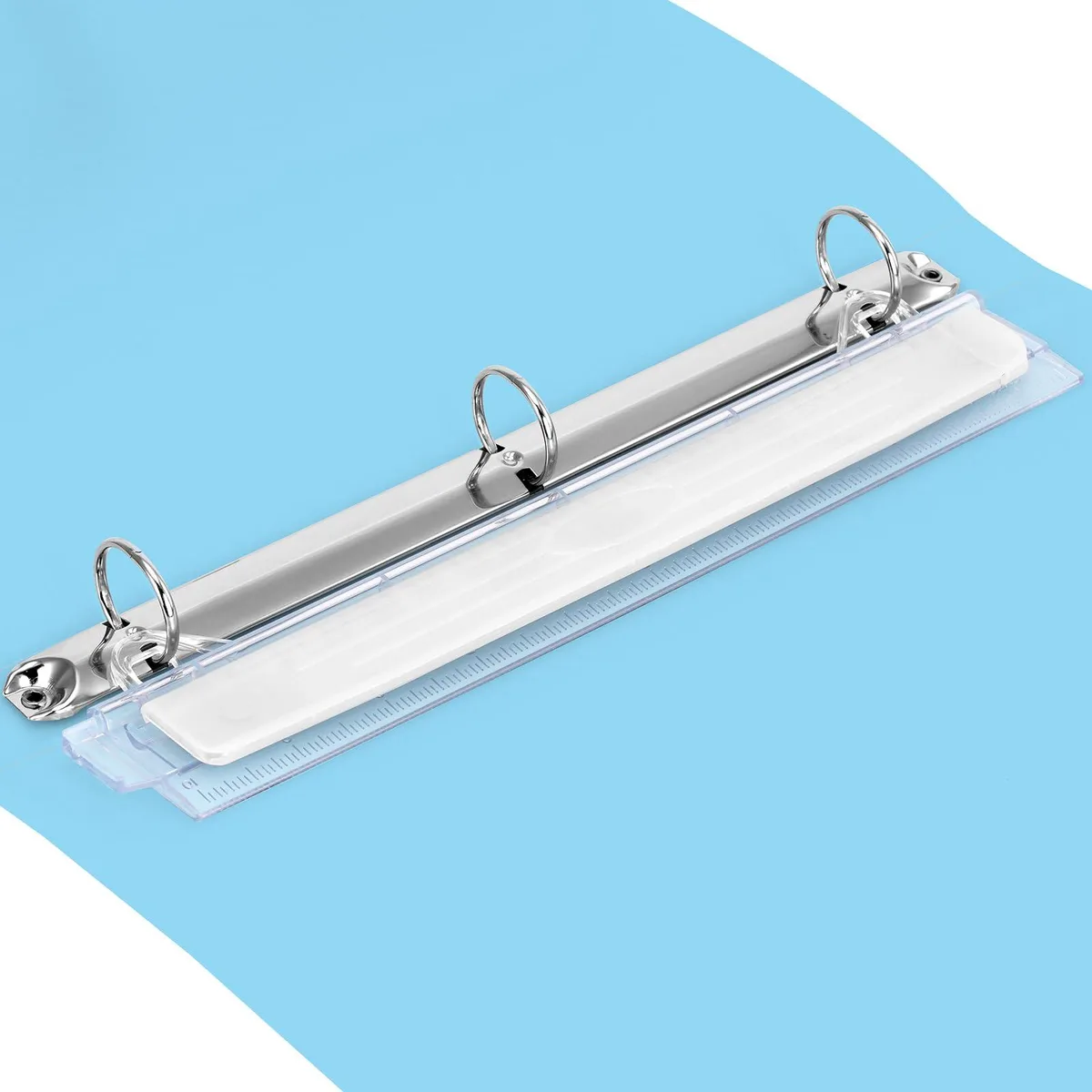  Vsvgmoq 3HP-001 3 Hole Puncher White 5 Sheets 10 Inch Ruler — product photo