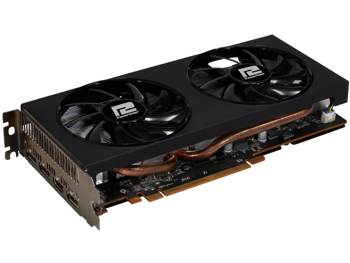 PowerColor PowerColor Radeon RX 5600 XT 5600XT 6GBD6-3DHV2OC graphics card — product photo
