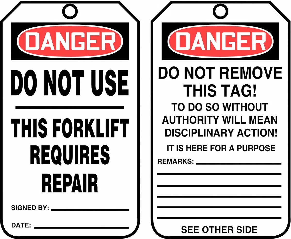 Accuform Signs Accuform Signs TRS327CTP Danger Tag PK25 — product photo
