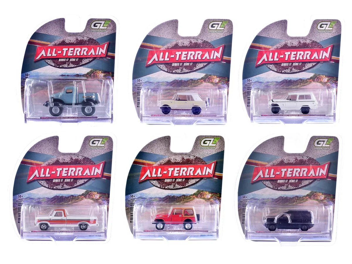 GREENLIGHT GREENLIGHT "All Terrain" Series 17 1/64 Diecast 6-Car Set — product photo