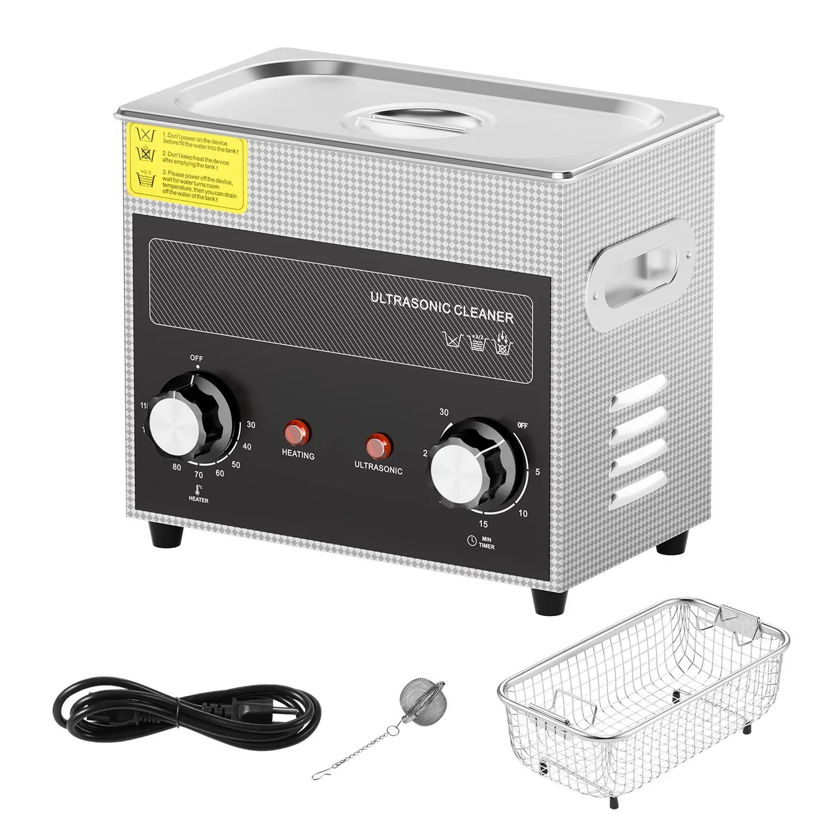 VEVOR VEVOR 3L Ultrasonic Cleaner 120W Heater Timer Basket — product photo