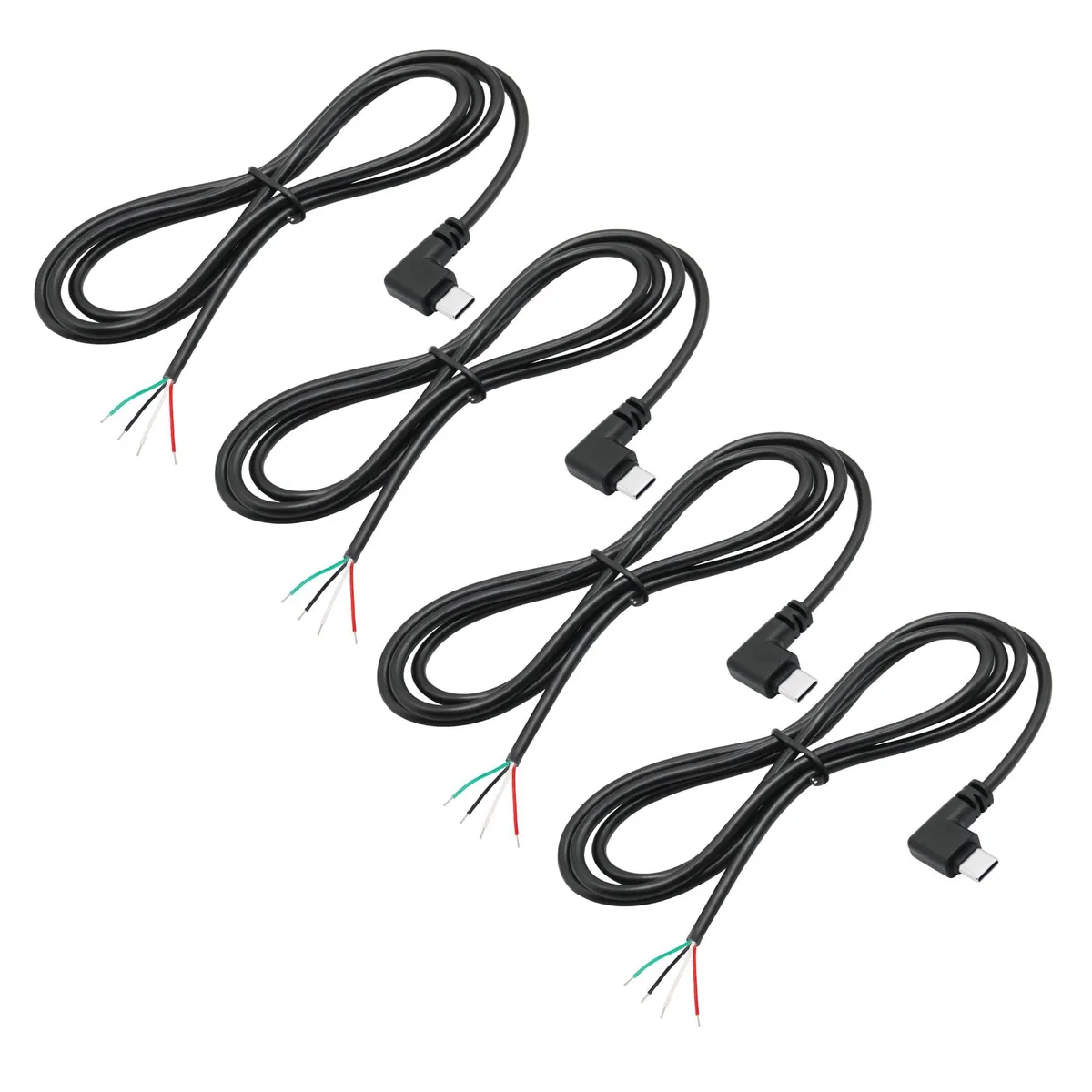 Vszerda Vszerda USB C to 4 Pin Bare Wire 90° Right Angle 480 Mbps 1 m 4 pcs — product photo