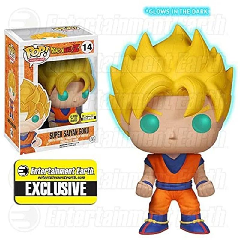 Funko Funko Super Saiyan Goku Glow-in-the-Dark POP! #14 Vinyl Exclusive Action Figure — product photo