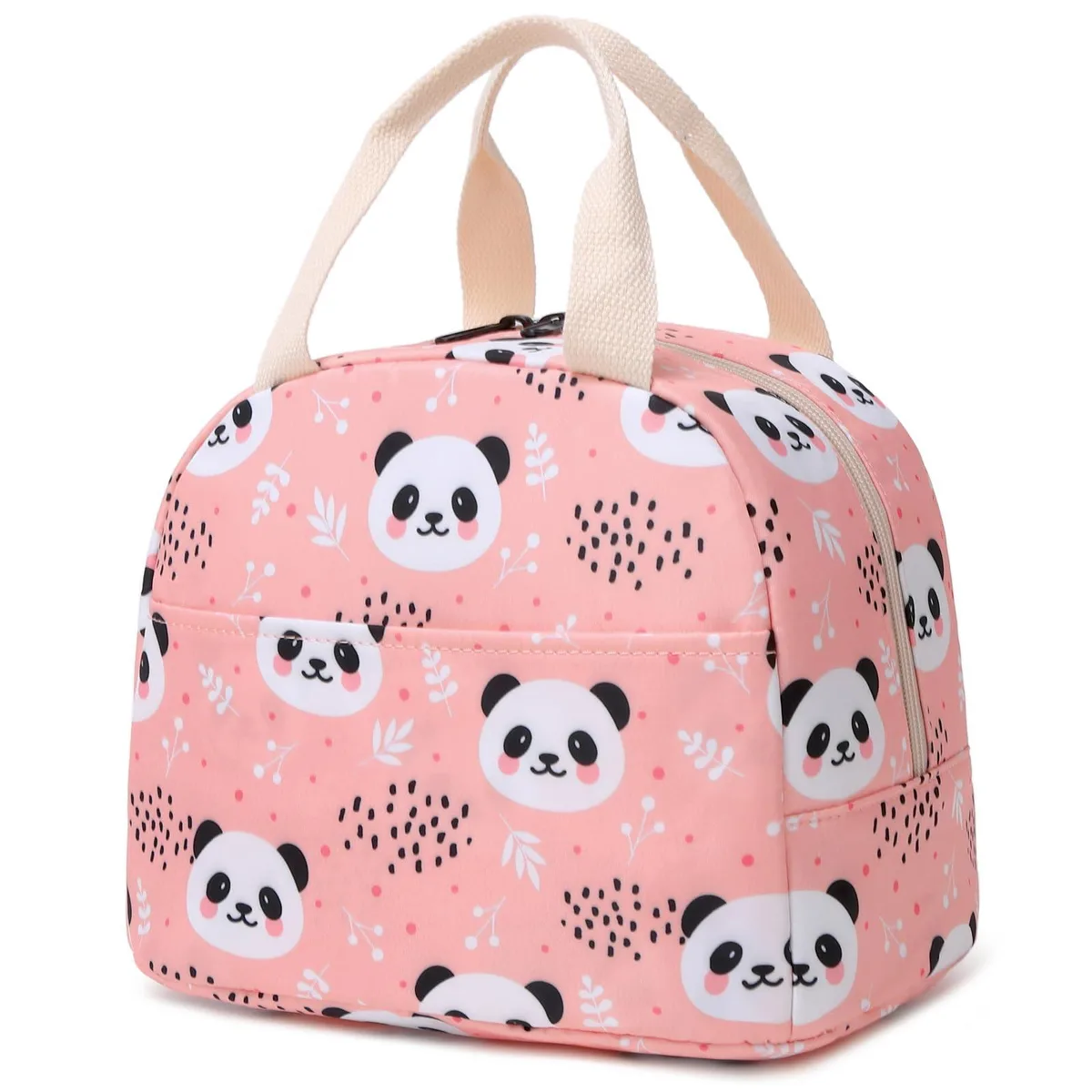 No Sew No Sew Panda insulated lunch bag 10.6 x 6.9 x 7.2 in — product photo