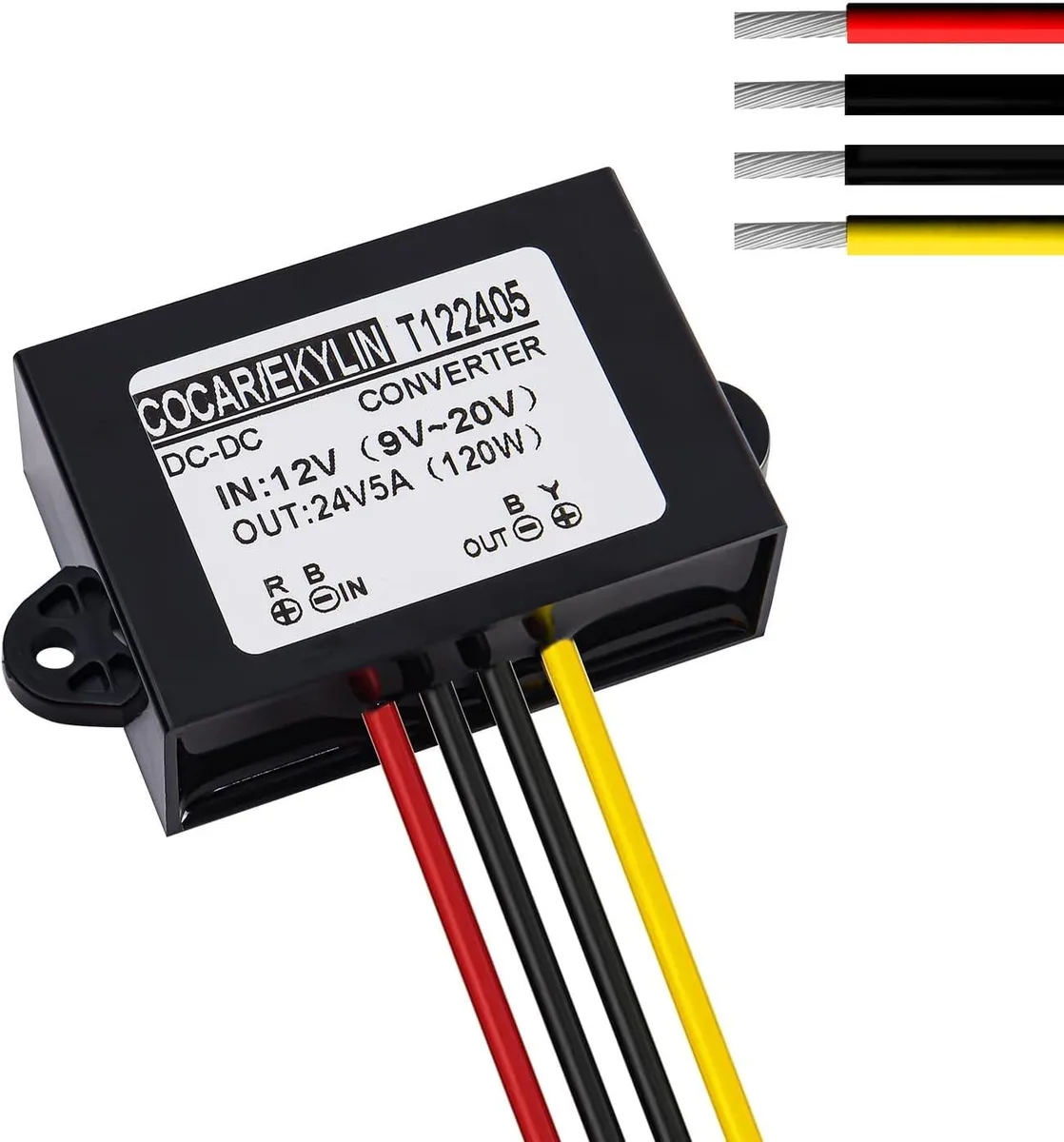 GCON GCON DC 12V-24V Step-Up Converter 5A 120W Waterproof — product photo