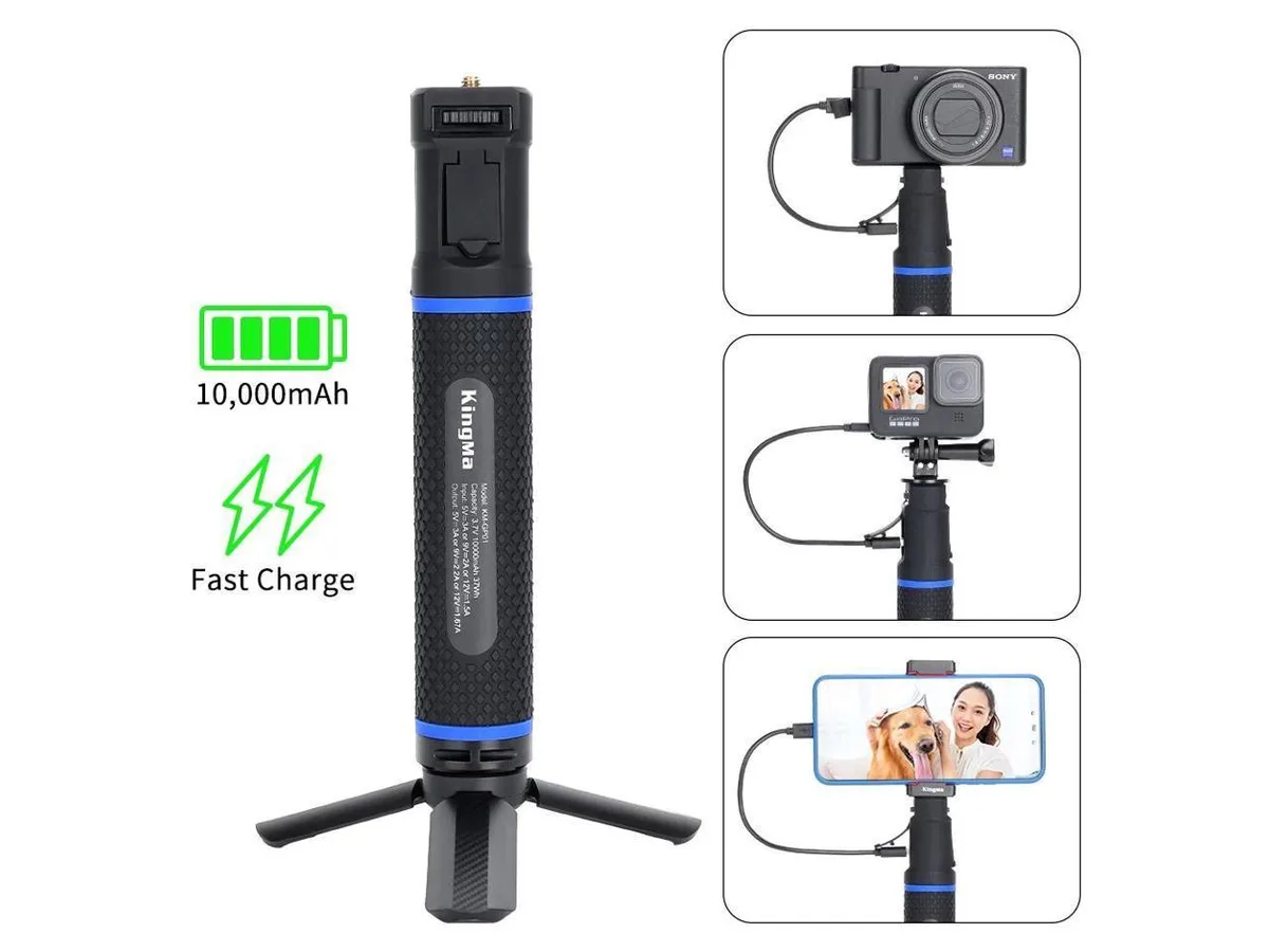BONAEVER BONAEVER 10000mAh Power Bank Grip Portable Tripod — product photo