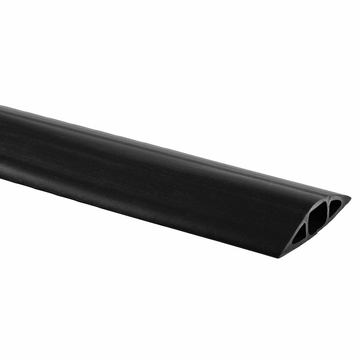 Black PVC cable protector conduit, 25 ft length, smooth finish, single channel