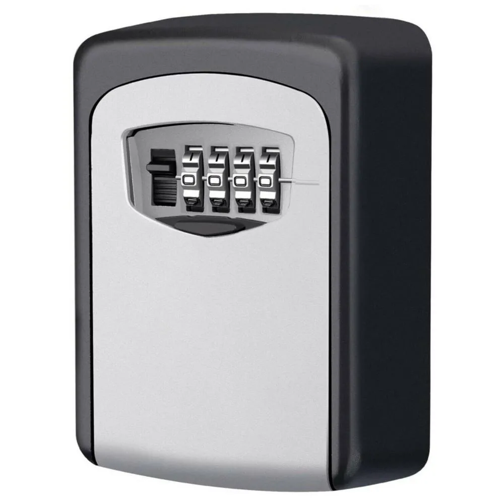 JacobsParts Inc. JacobsParts Inc. 4-Digit Combination Key Safe Large 6 Key Water-Resistant Grey — product photo