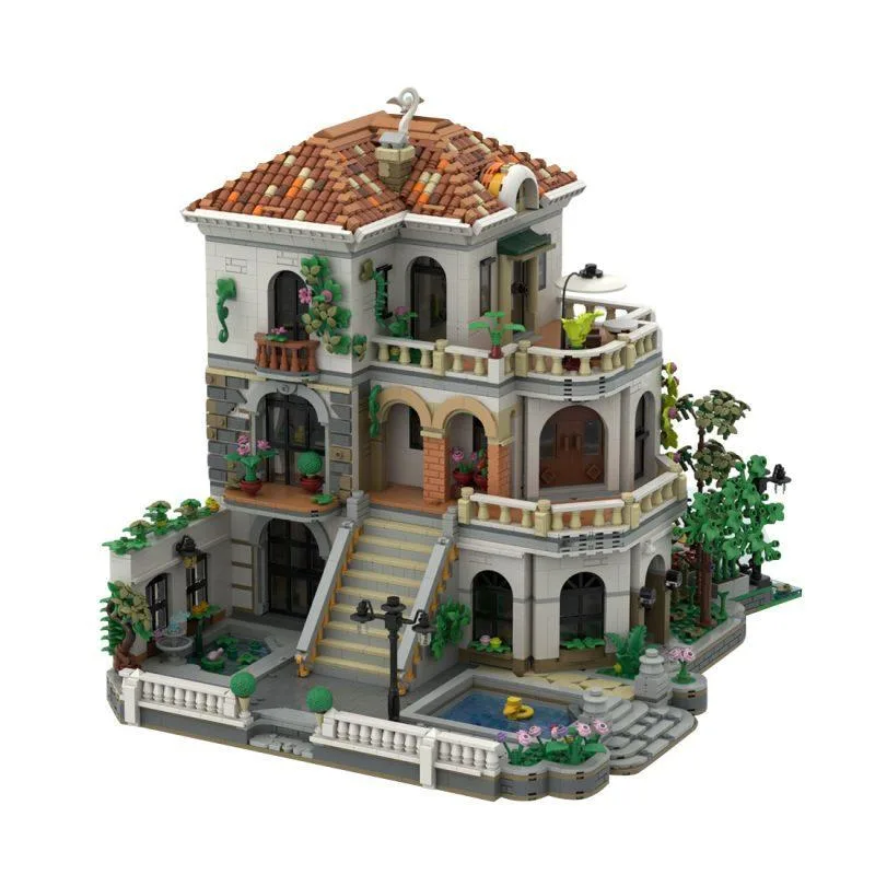 ZITIANYOUBUILD ZITIANYOUBUILD MOC-245814 Riviera Courtyard Manor Building Blocks Set 6906PCS — product photo