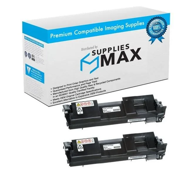 SuppliesMax SuppliesMax Black Toner Cartridge 2-Pack 10000 Pages for Gestetner SP-C352DN — product photo