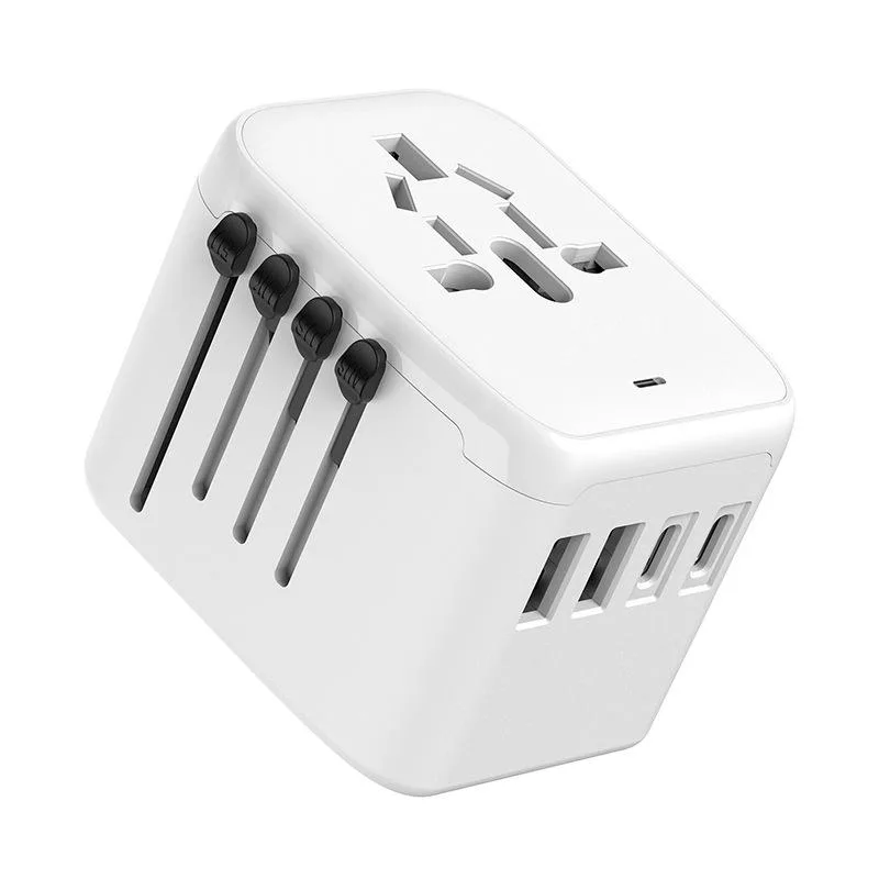 CURTIS International. CURTIS International Global Communication travel adapter White 2 USB-A 2 USB-C 8A 2000W — product photo