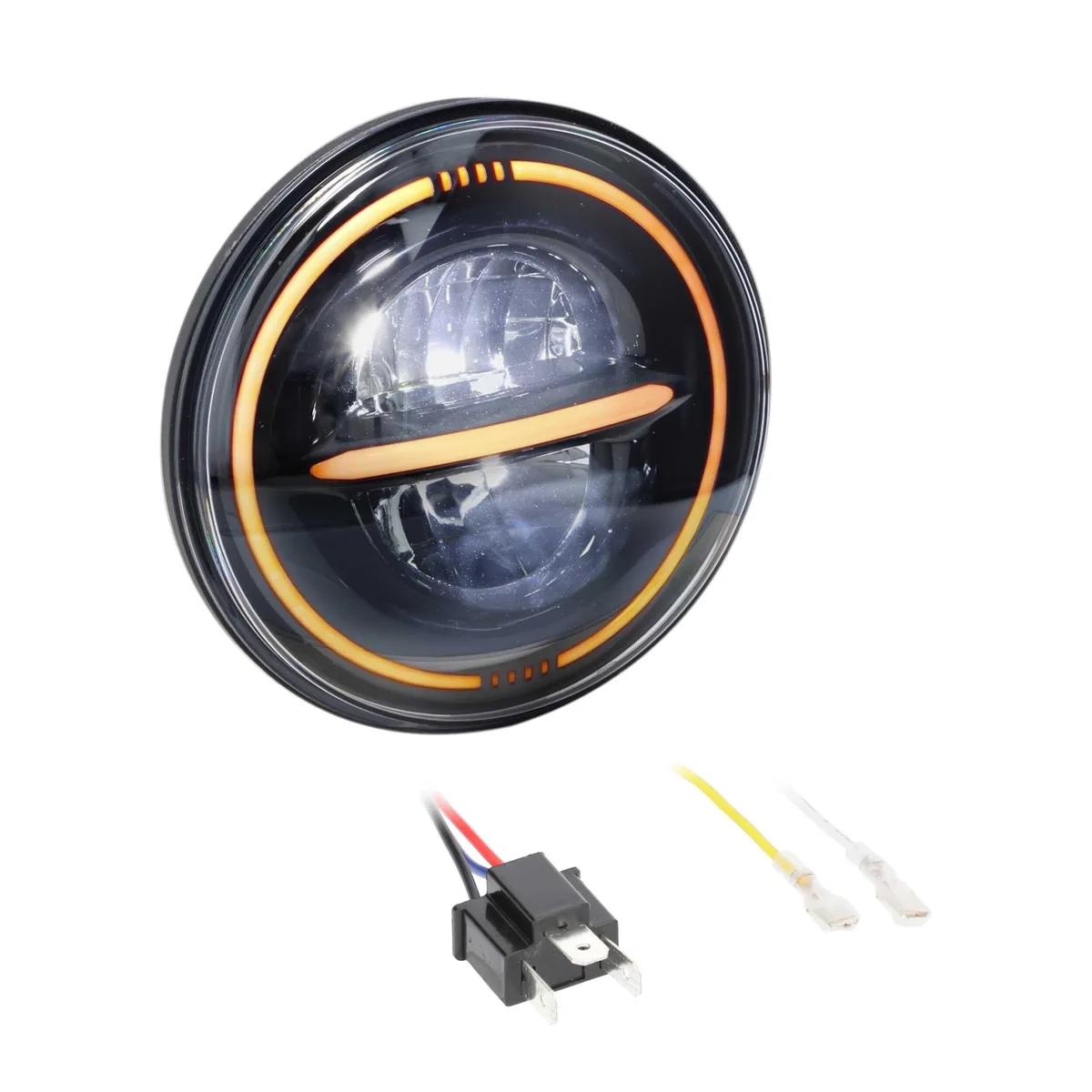 METRA METRA BC-709B 7" Reflector Headlight Full Halo 2000/3400 lm — product photo