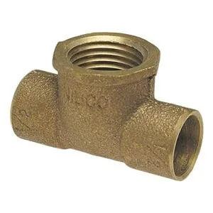 Nibco, Inc. Nibco, Inc. 712R 1-1/4 x 1-1/4 x 3/4 Reducing Tee, Cast Bronze — product photo
