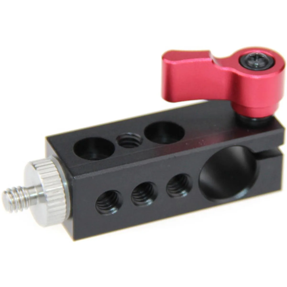 Camvate Camvate 15mm Rod Clamp 1/4"-20 Red Lever camcorder accessory — product photo