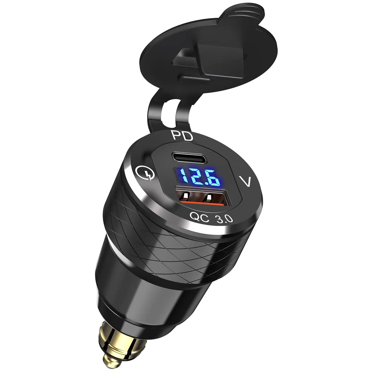  Qidoe C50 30W PD3.0 QC3.0 DIN/Hella USB Charger Black — product photo