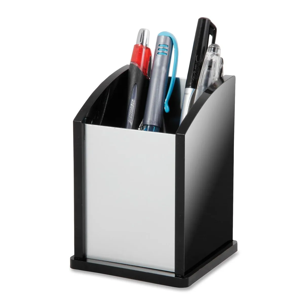 Kantek Kantek BA320 Pencil Pen Cup Black Acrylic Aluminum Office Furniture — product photo
